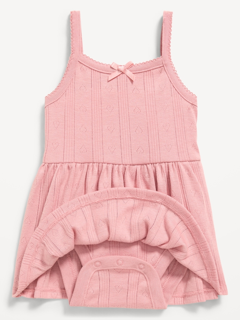 Pointelle-Knit Bodysuit Dress for Baby