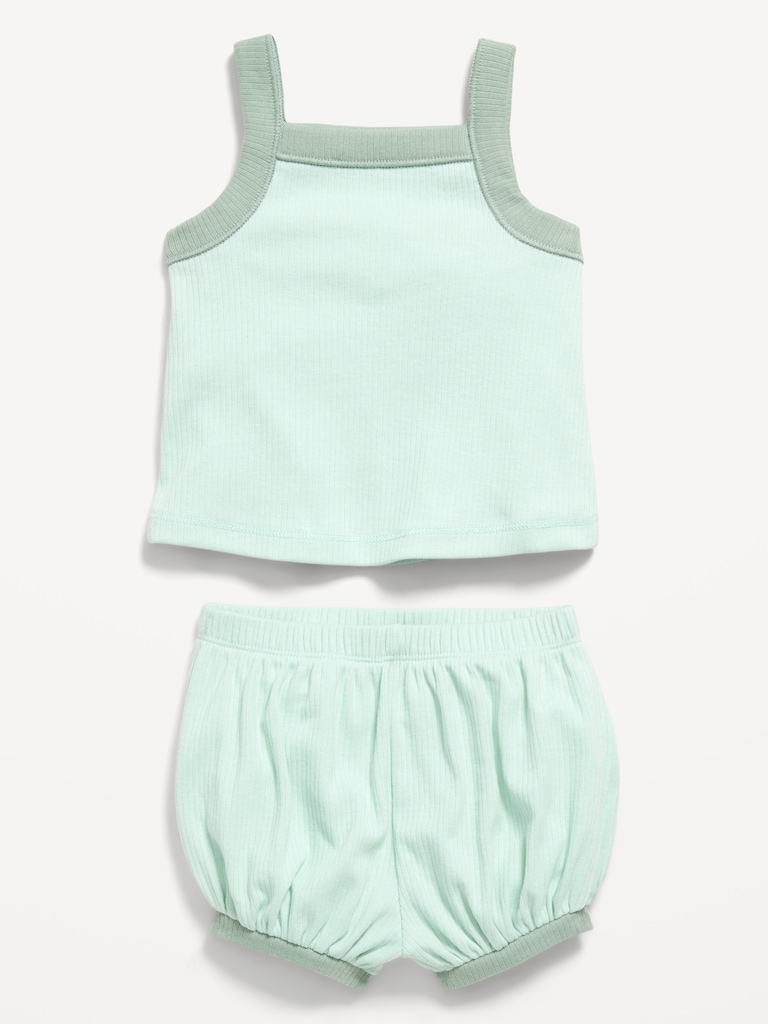 Ribbed Cami Tank and Shorts Set for Baby