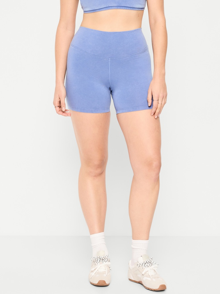 High-Waisted PowerChill Biker Shorts -- 5-inch inseam