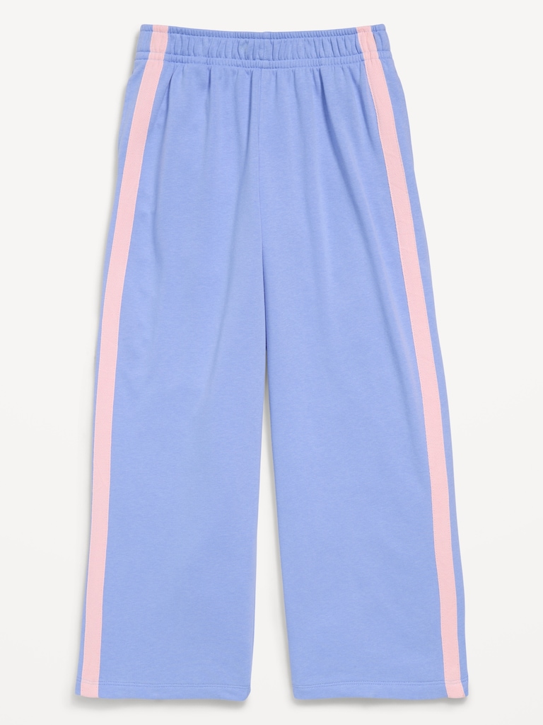 Baggy French-Terry Straight-Leg Retro Sweatpants for Girls