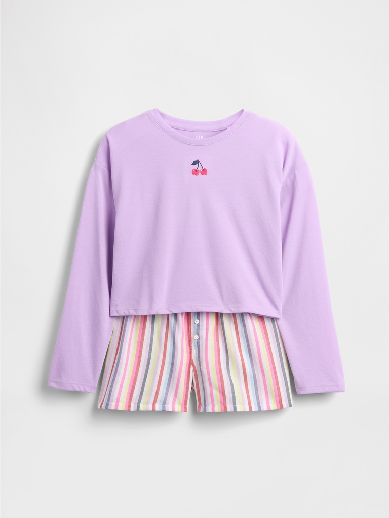 Kids Recycled PJ Short Set