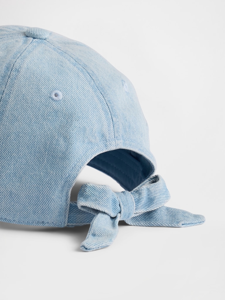 Kids Denim Terry Heart Baseball Hat
