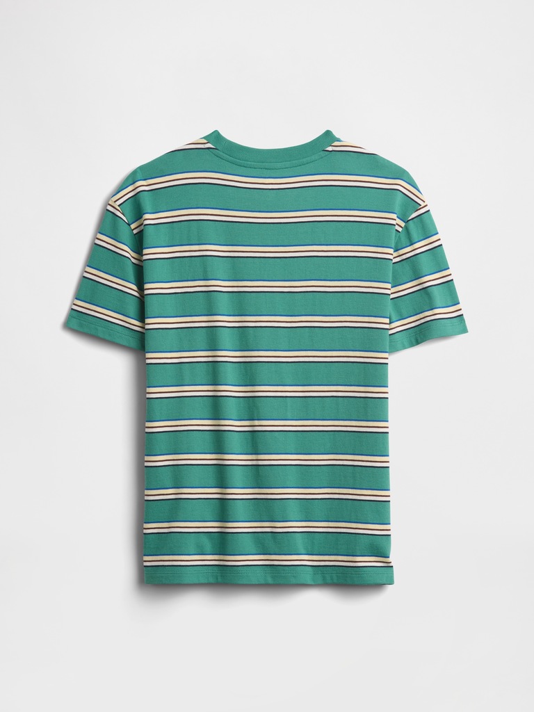 Kids Everyday Soft Stripe Pocket T-Shirt