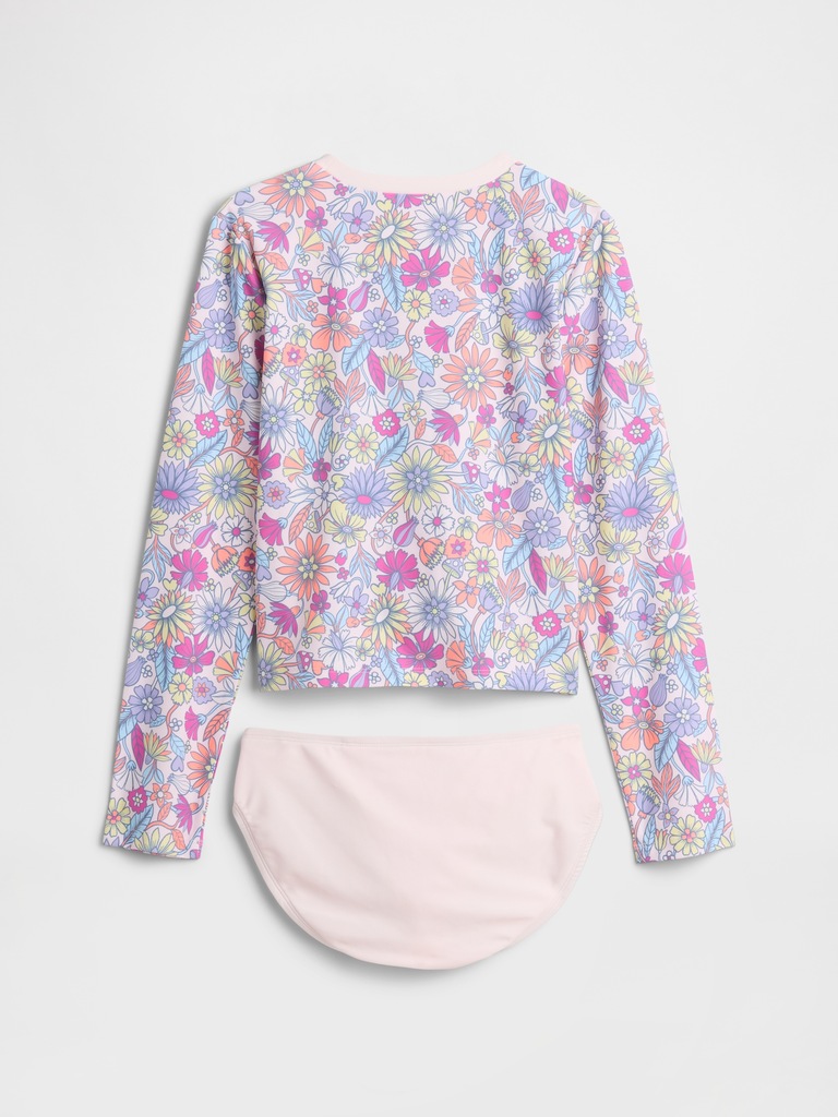 Kids Two-Piece Cropped Rash Guard