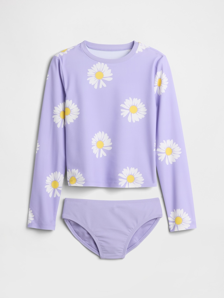Kids Two-Piece Cropped Rash Guard