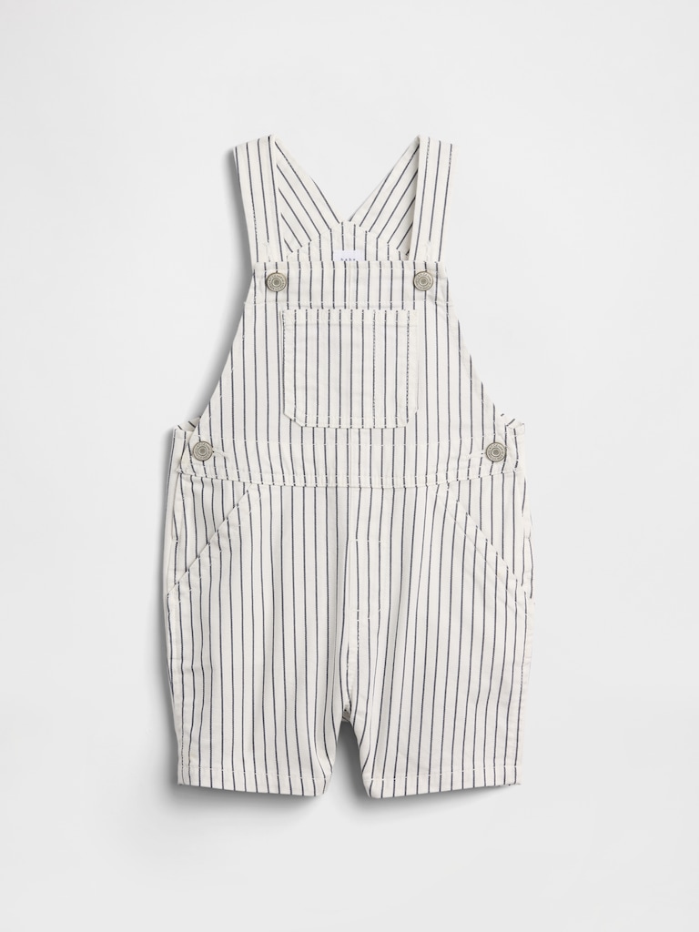 Baby Seersucker Stripe Shortalls