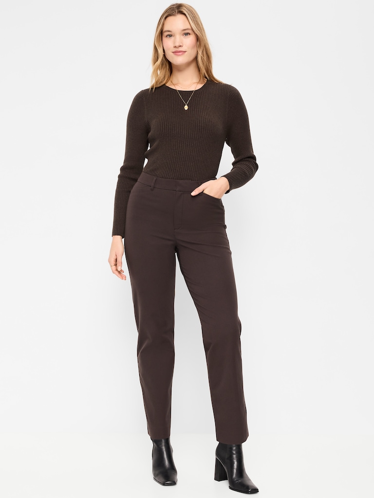 High-Waisted Pixie Straight Pants