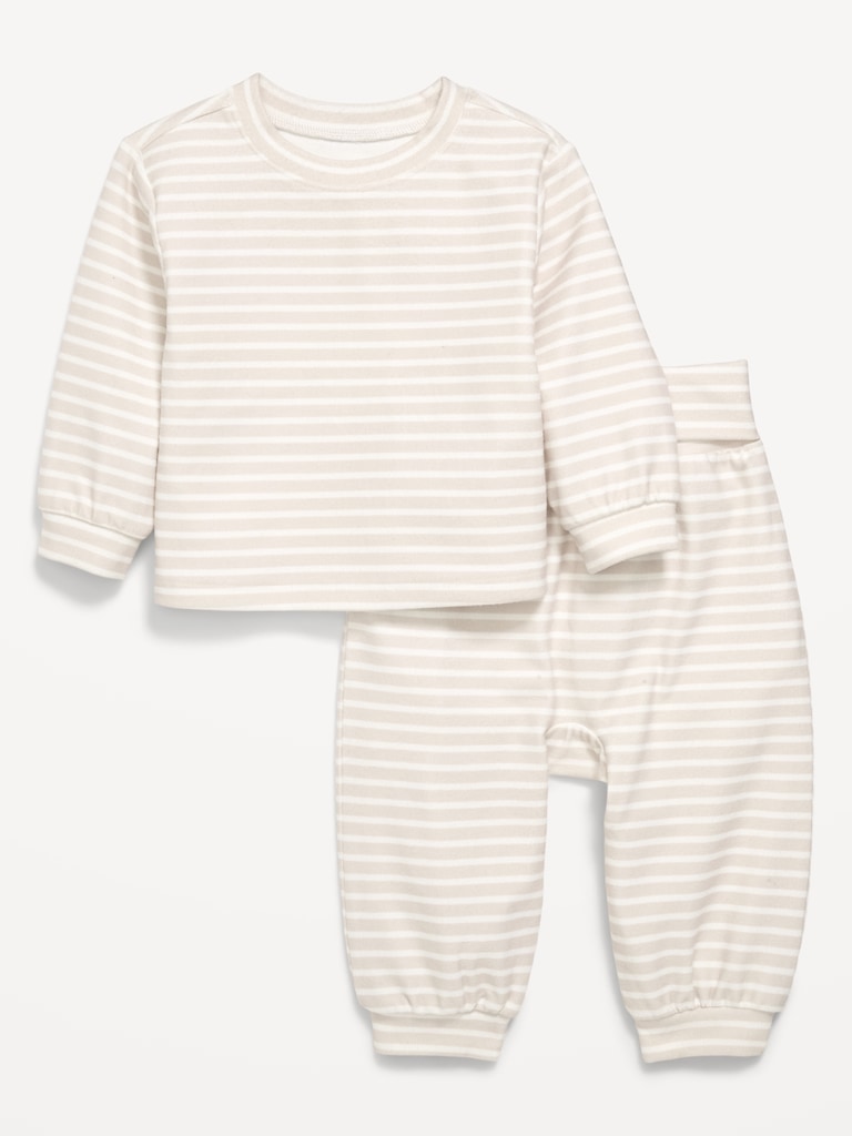 Cozy-Knit Long-Sleeve Top and Leggings Set for Baby