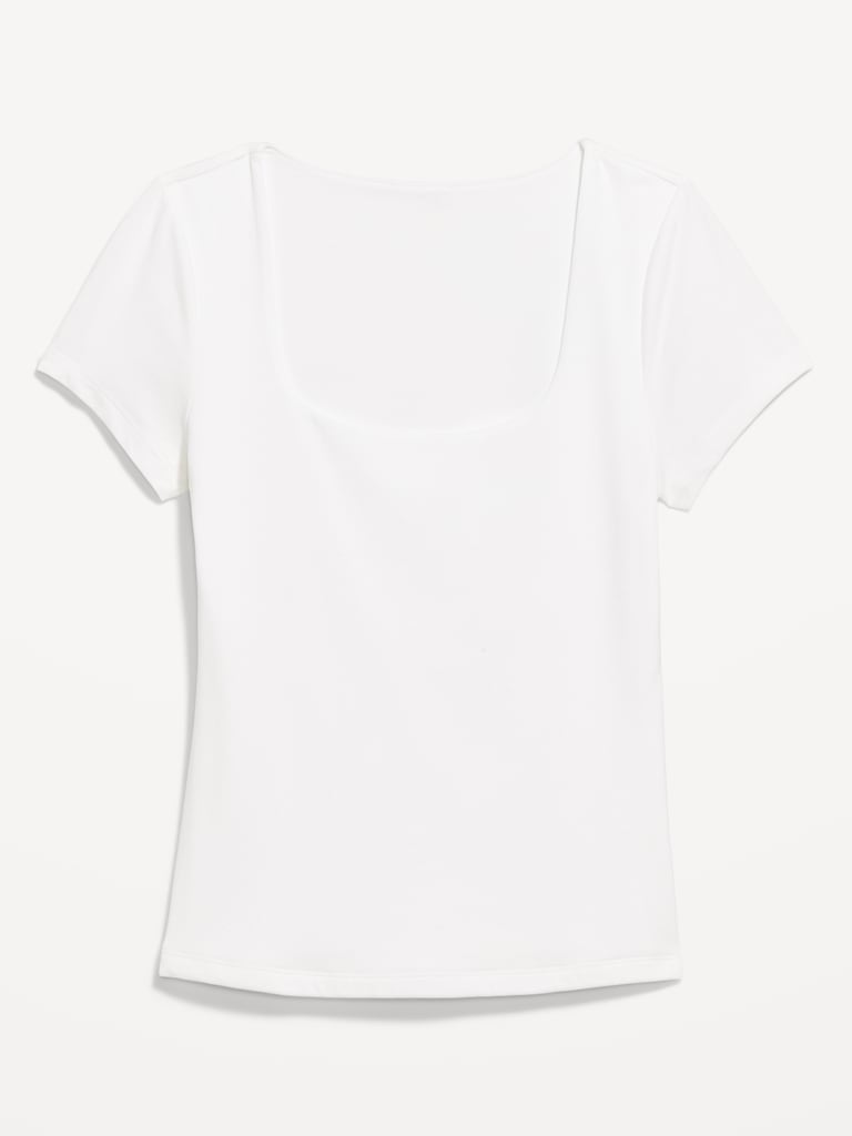 Hug Double-Layer Scoop-Neck Top