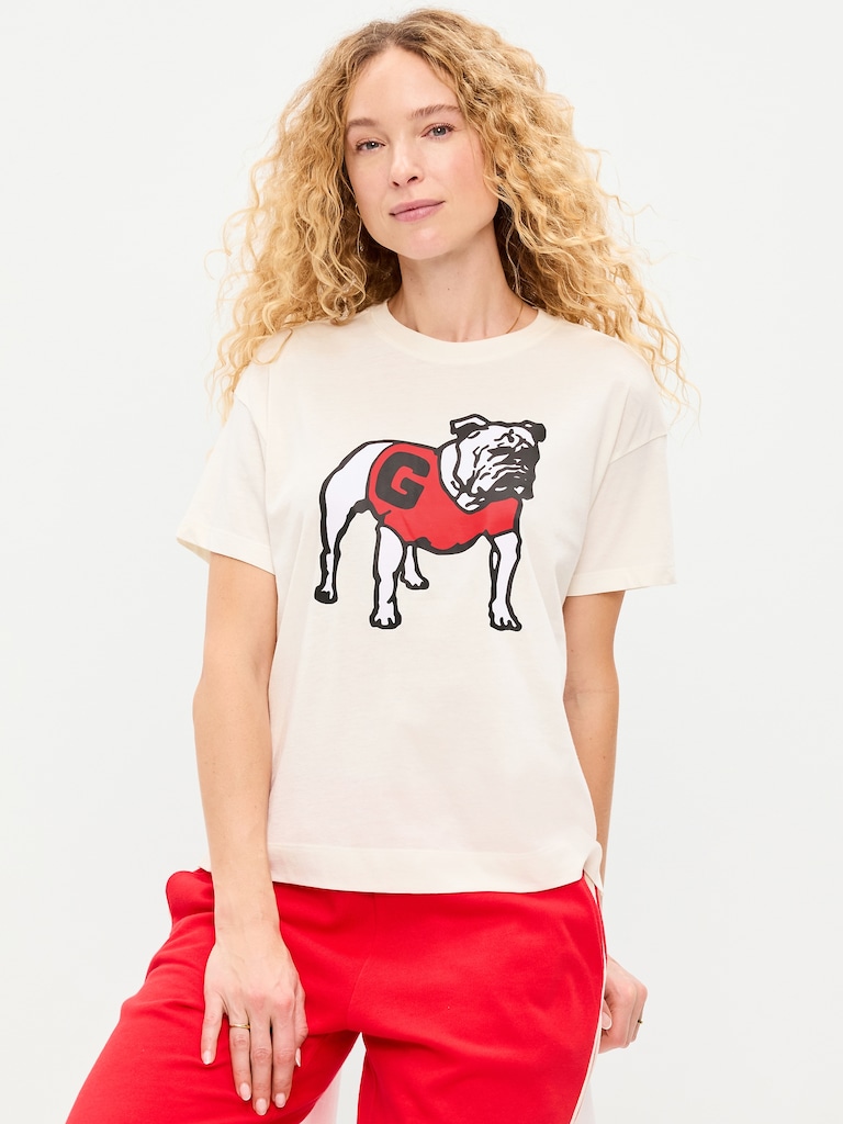 College Crew-Neck T-Shirt for Women