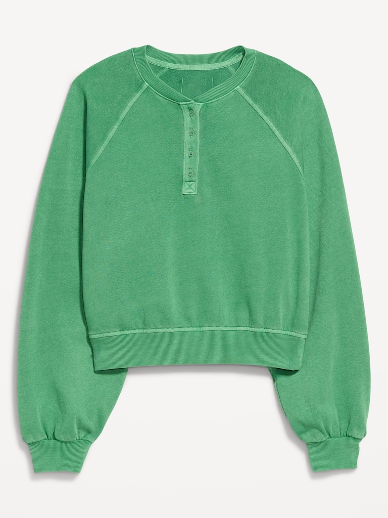 SoComfy Oversized Button-Front Sweatshirt