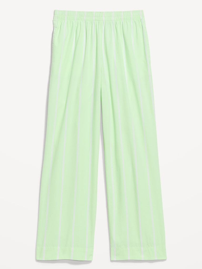 High-Waisted Poplin Pajama Pant