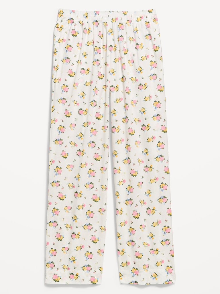 High-Waisted Poplin Pajama Pant