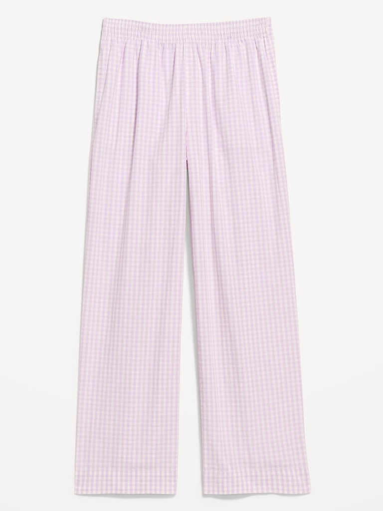 High-Waisted Poplin Pajama Pant
