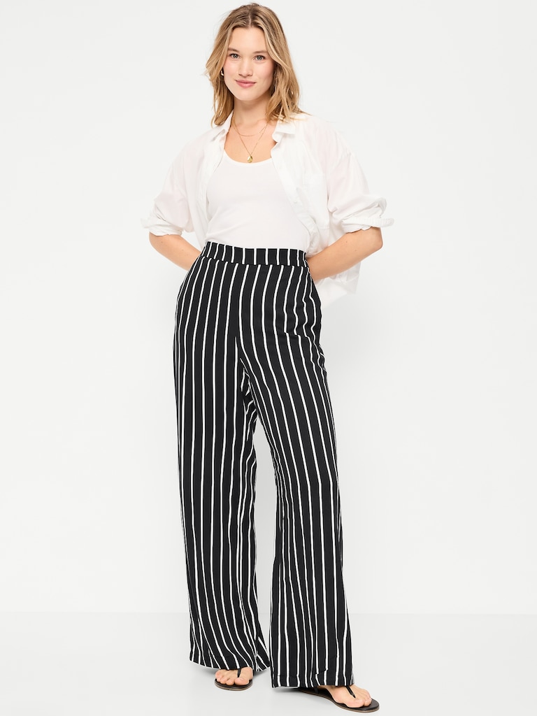 High-Waisted Playa Wide-Leg Pants