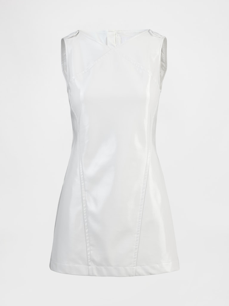 GapStudio Vegan Patent Leather Mini Dress