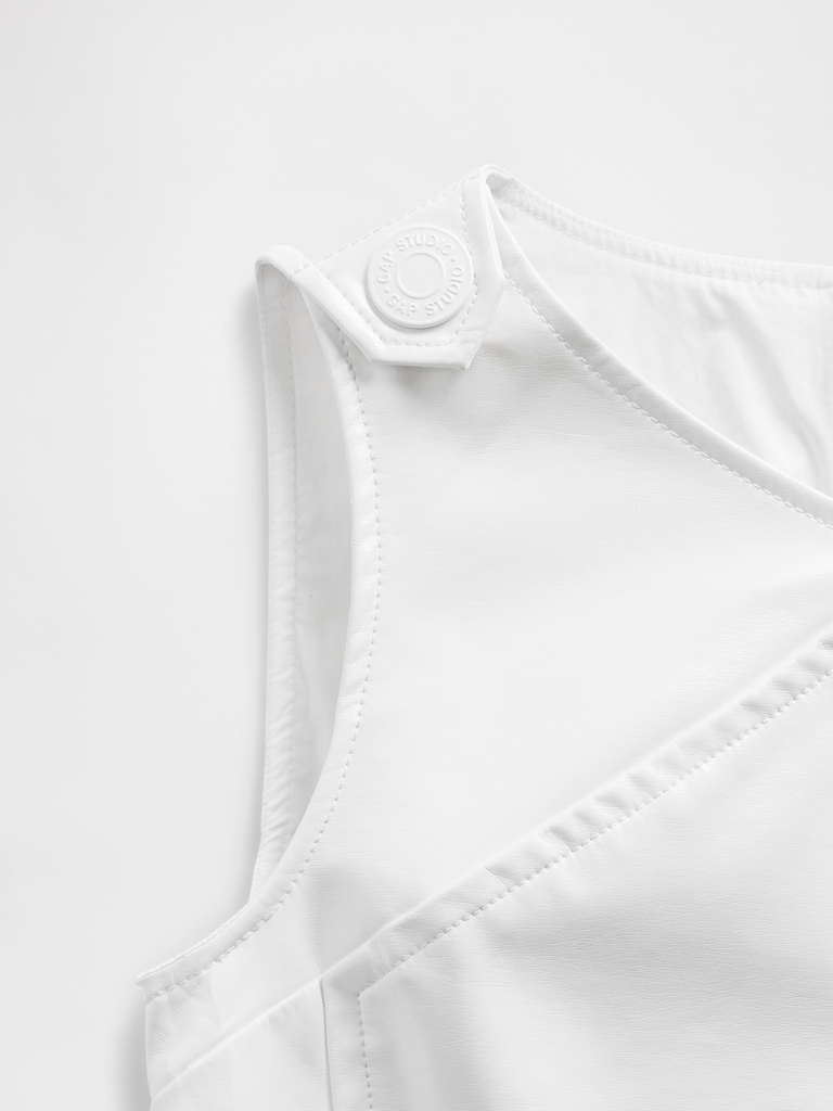 GapStudio Vegan Patent Leather Mini Dress