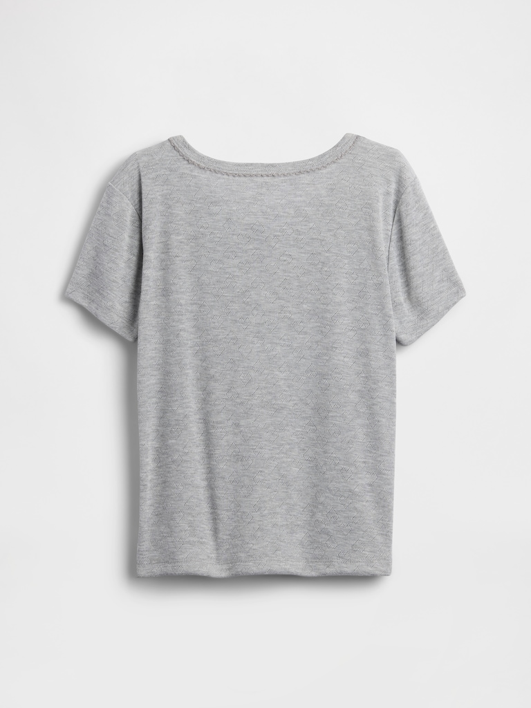 Kids Recycled Pointelle PJ T-Shirt