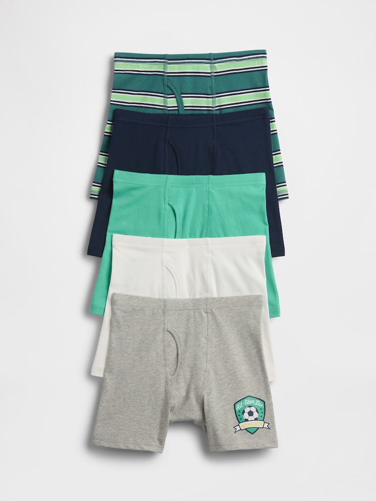 Kids Organic Stretch Cotton Briefs (5-Pack)