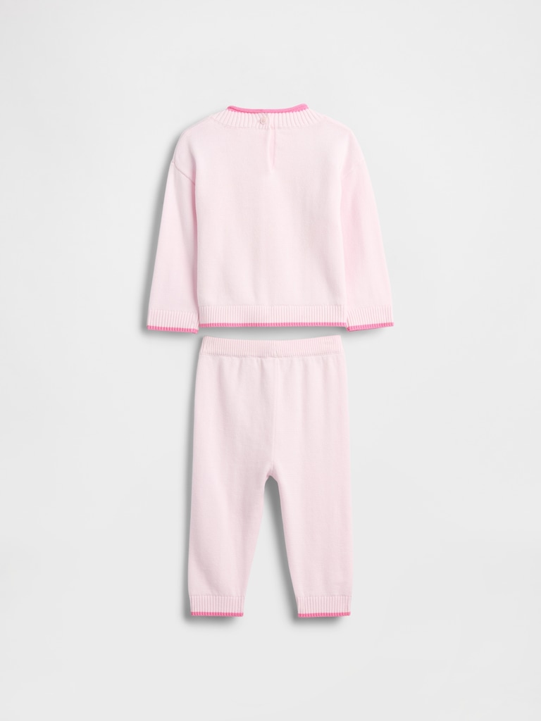 Baby Heart Sweater Set