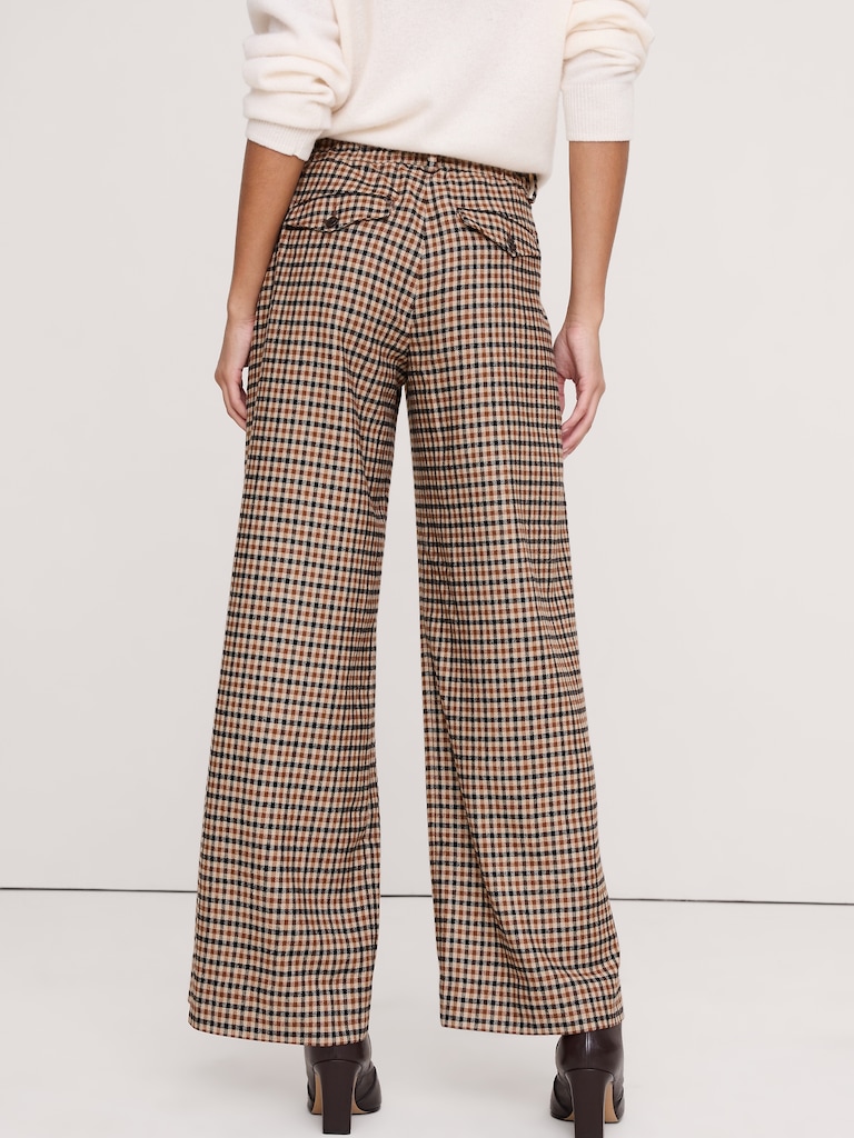 The Everyday Wide-Leg Pant in Flannel
