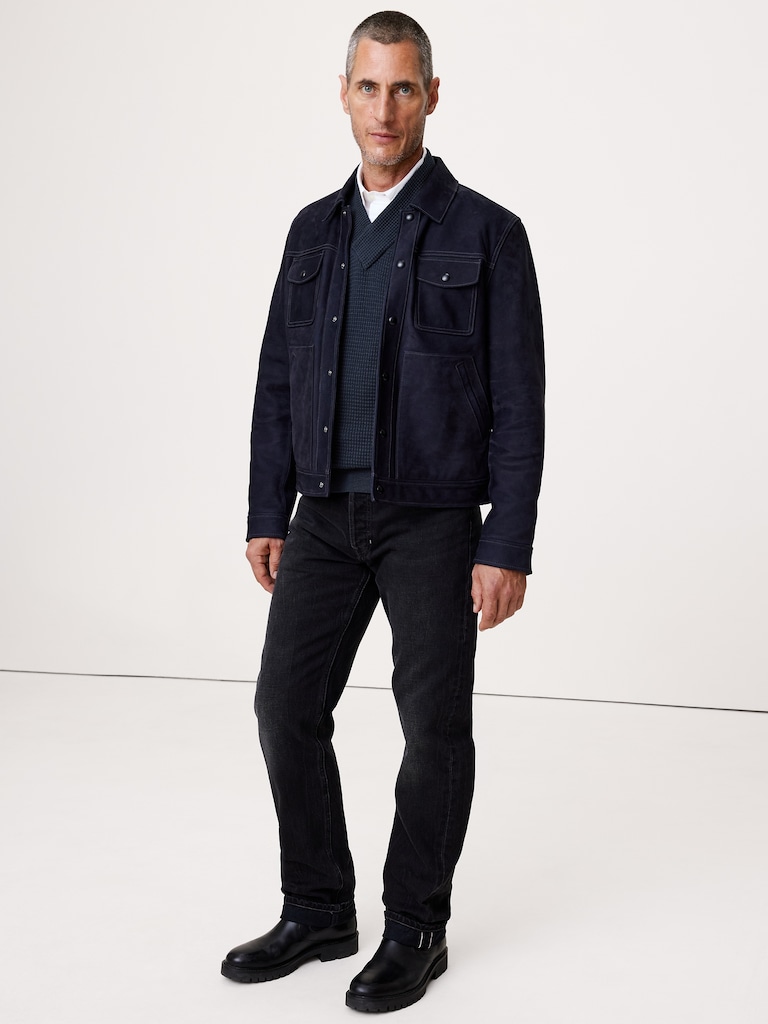 Cotton Thermal-Knit V-Neck Sweater