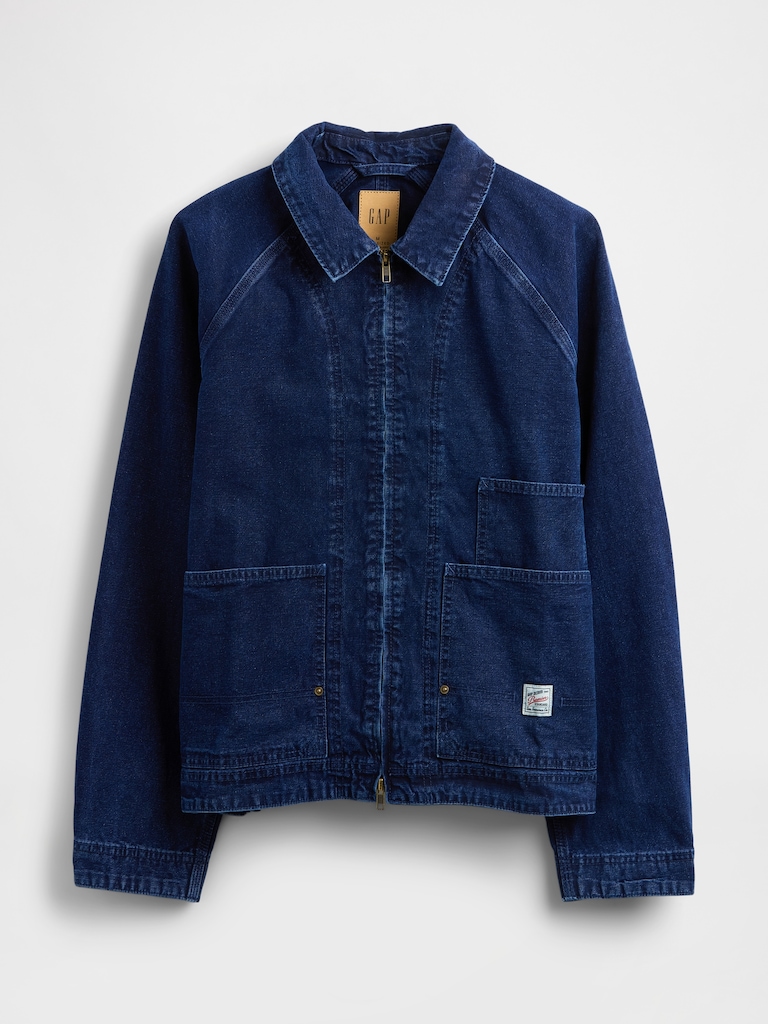 Denim Zip Chore Jacket