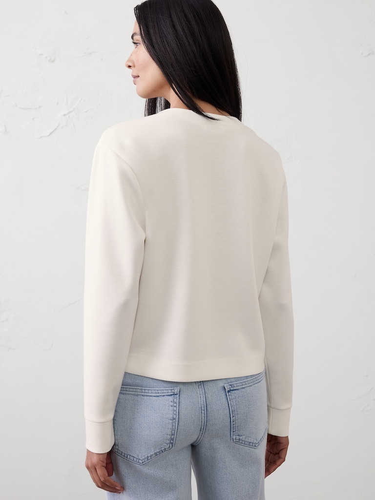 Knit Button-Shoulder Top