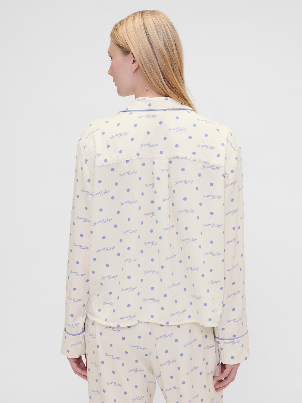 Gap × Summer Fridays Relaxed Flannel Dotted PJ Shirt