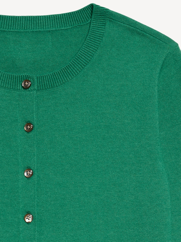 SoSoft Lite Cropped Crew-Neck Cardigan