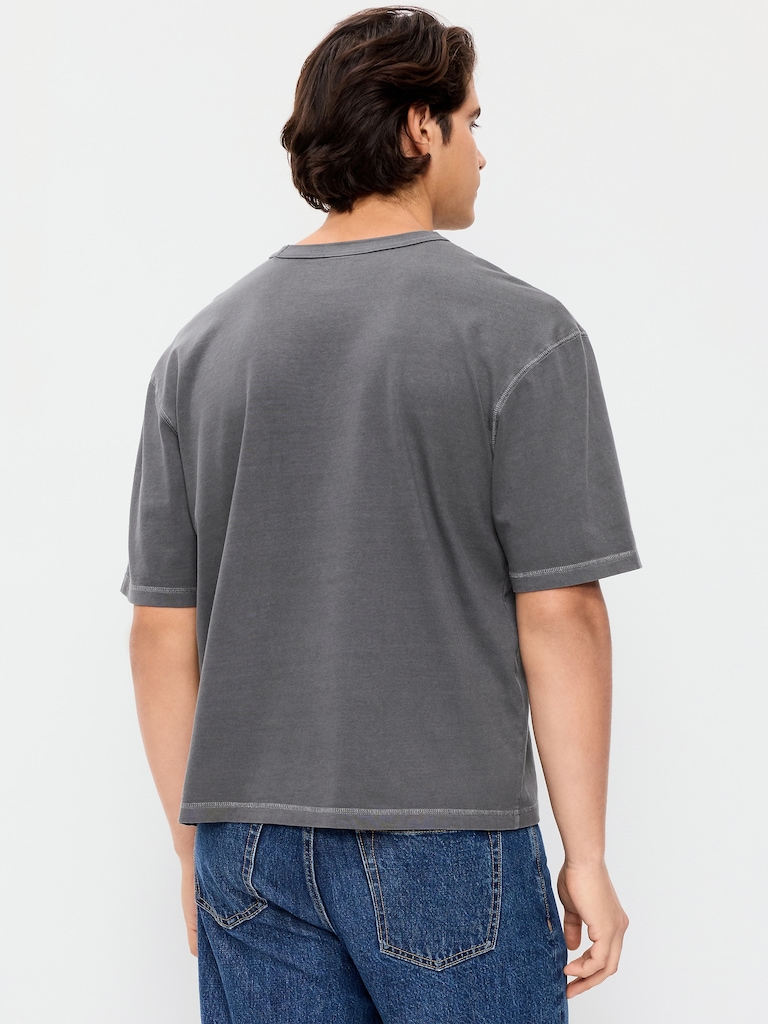 Garment-Dyed Heavyweight Cropped T-Shirt