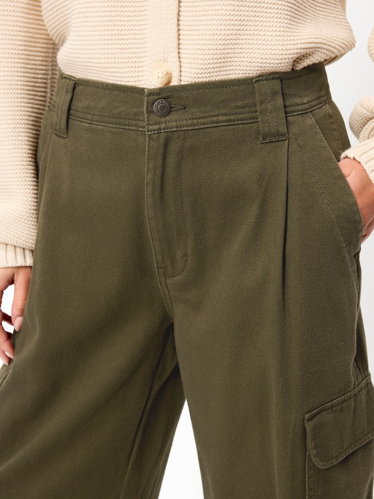 Twill Barrel Cargo Pants