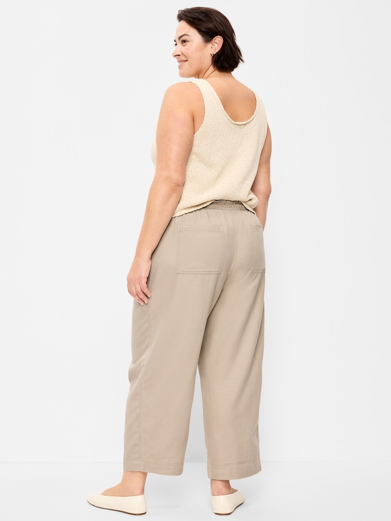 High-Waisted Utility Ankle Pants
