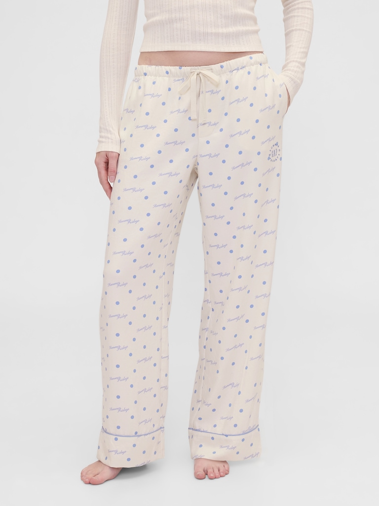 Gap × Summer Fridays Relaxed Flannel Dotted PJ Pants