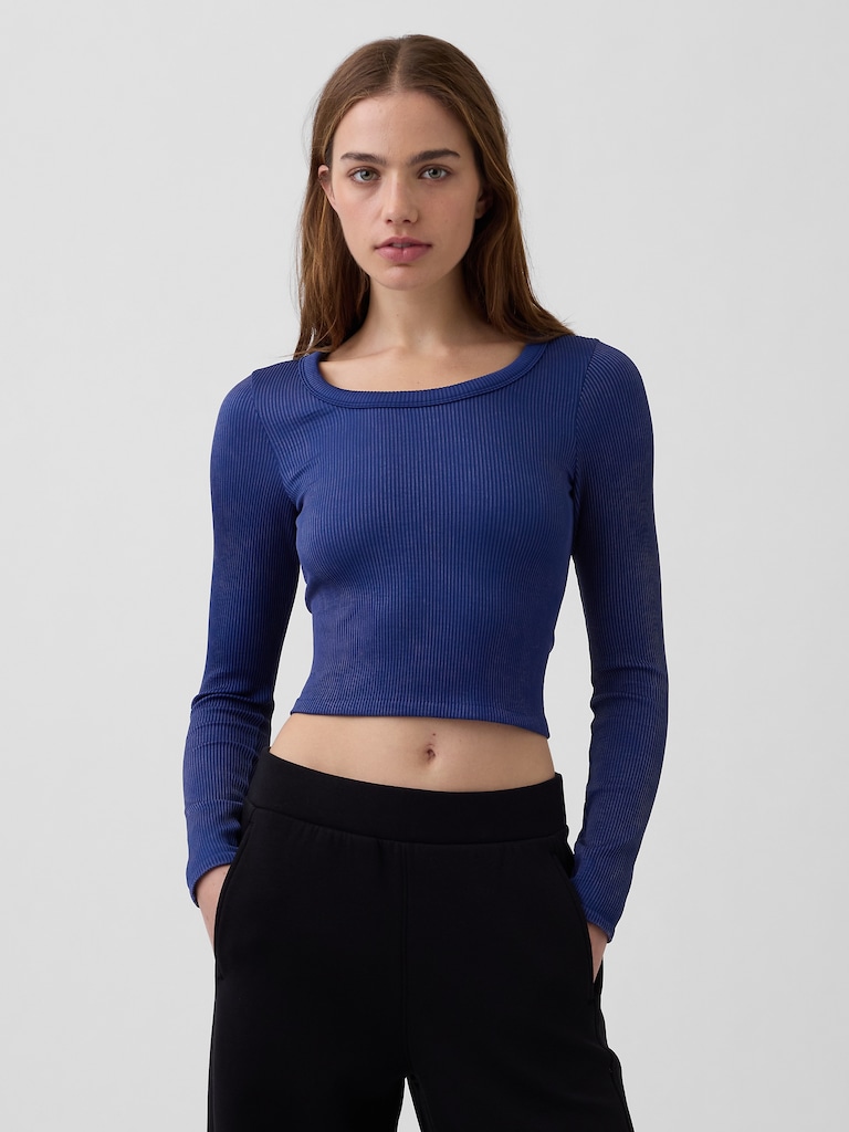 GapFit Seamless Rib Crop Top