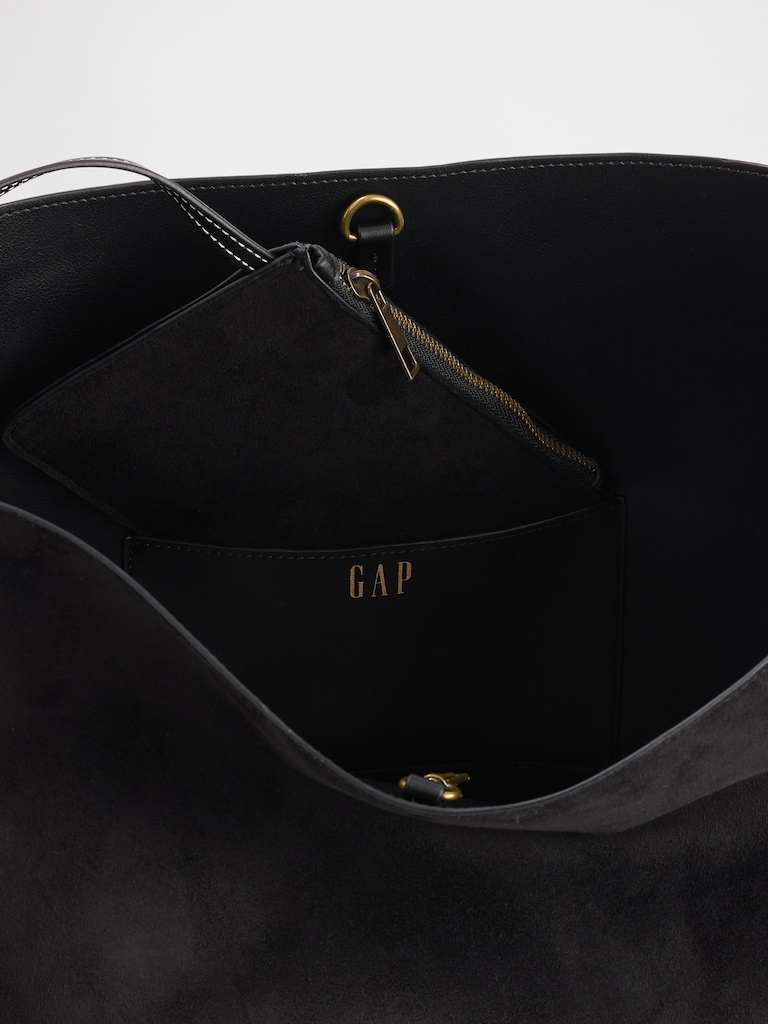 Vegan Suede Bucket Bag