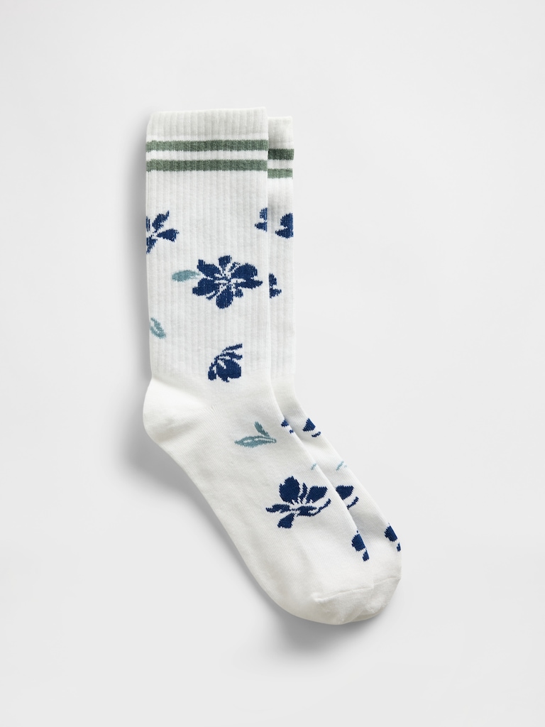 Floral Crew Socks