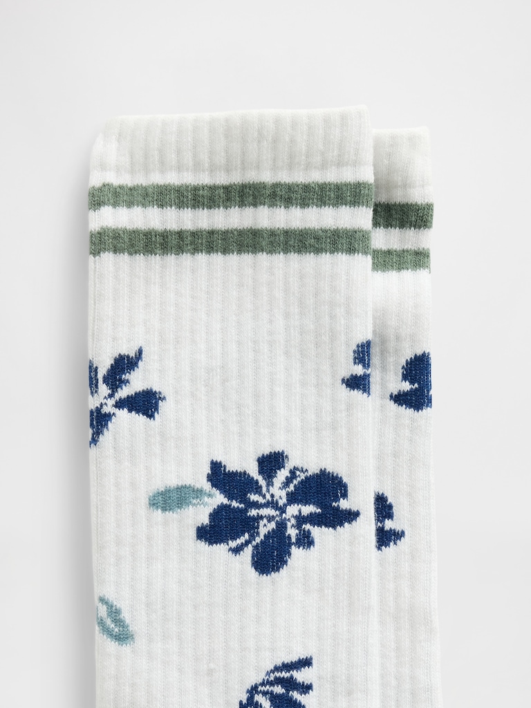 Floral Crew Socks