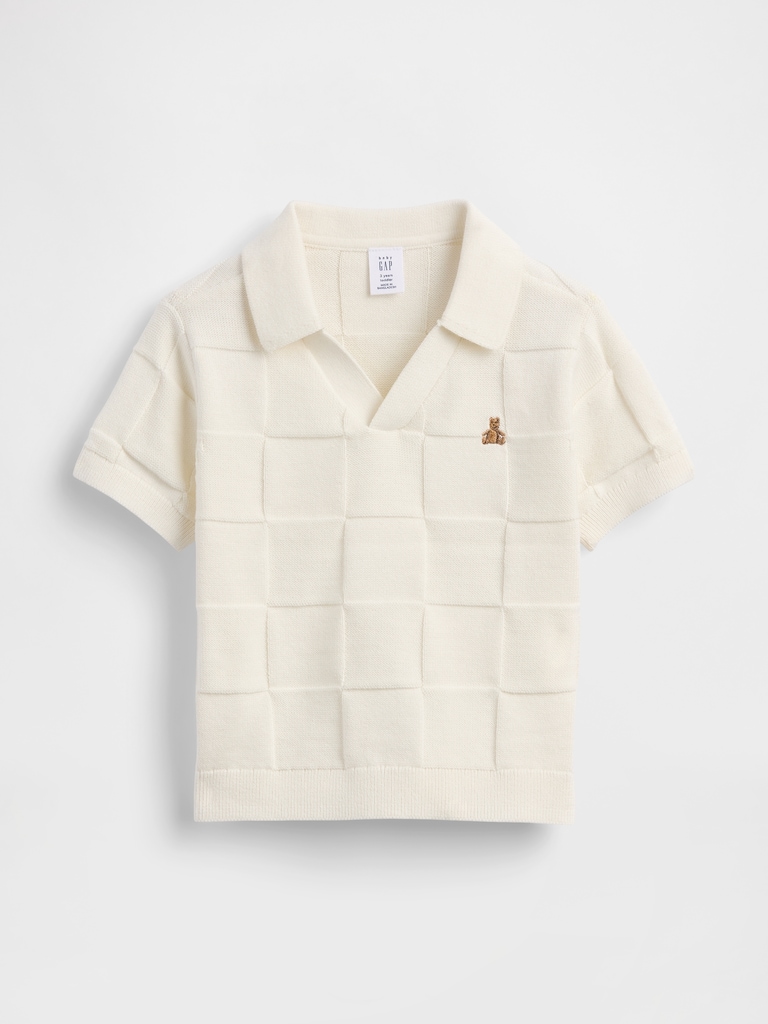 Baby & Toddler Johnny-Collar Checkered Sweater