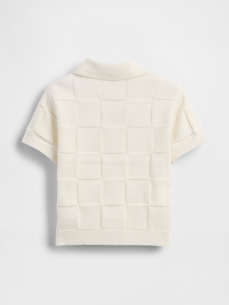 Baby & Toddler Johnny-Collar Checkered Sweater