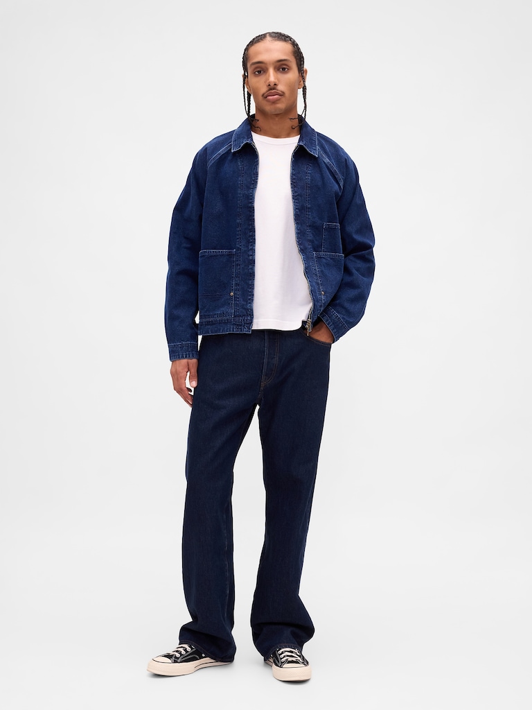 Denim Zip Chore Jacket