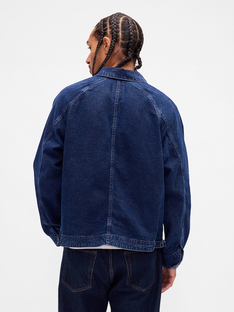 Denim Zip Chore Jacket