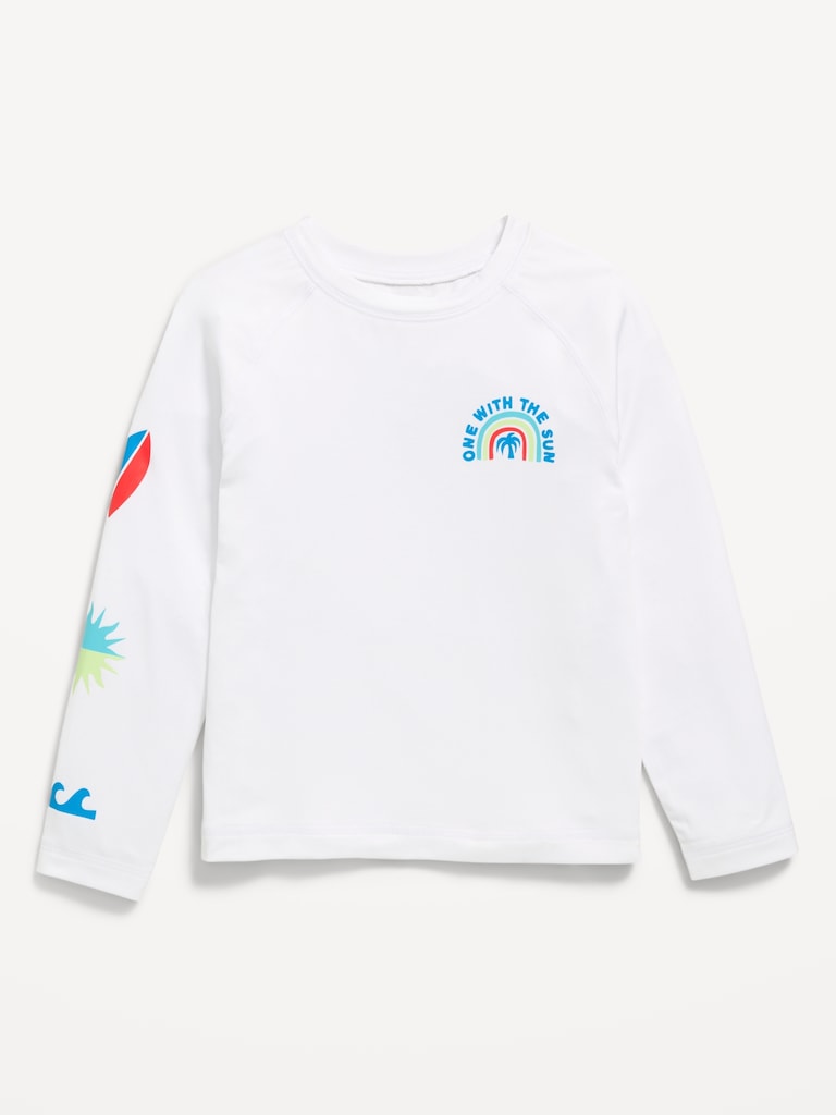 Long-Sleeve Rashguard Graphic Swim Top for Toddler Boys