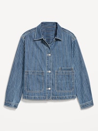 Cropped Jean Chore Jacket
