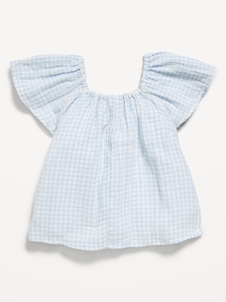 Printed Double-Weave Top for Toddler Girls
