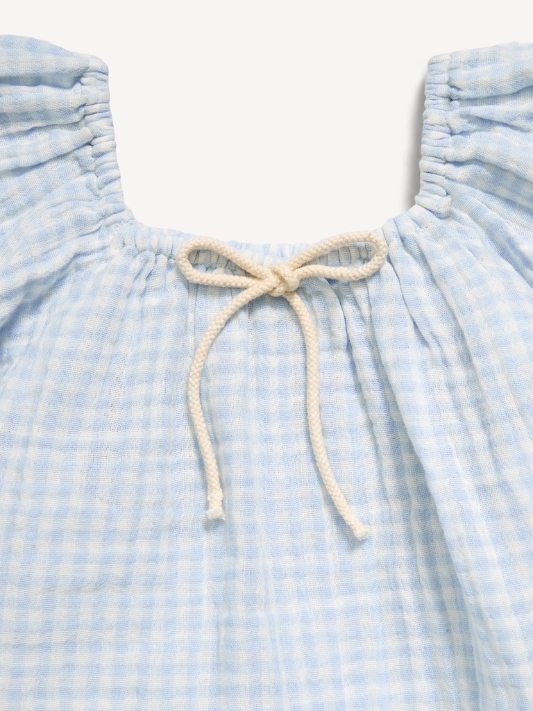 Printed Double-Weave Top for Toddler Girls