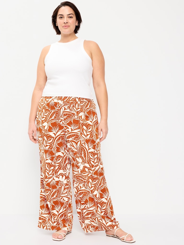 High-Waisted Playa Wide-Leg Pants