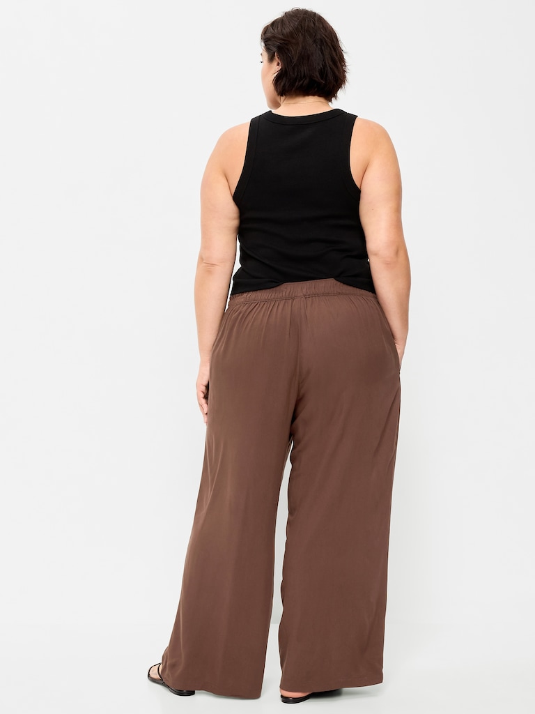 High-Waisted Playa Wide-Leg Pants