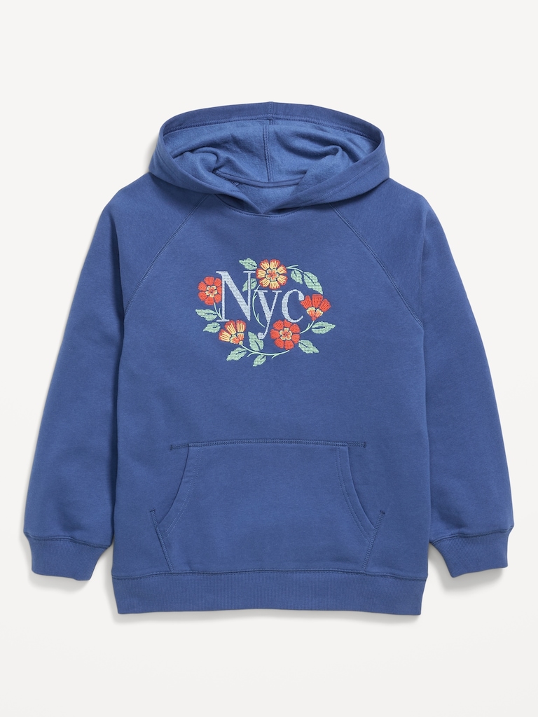 Oversized Embroidered Pullover Hoodie for Boys