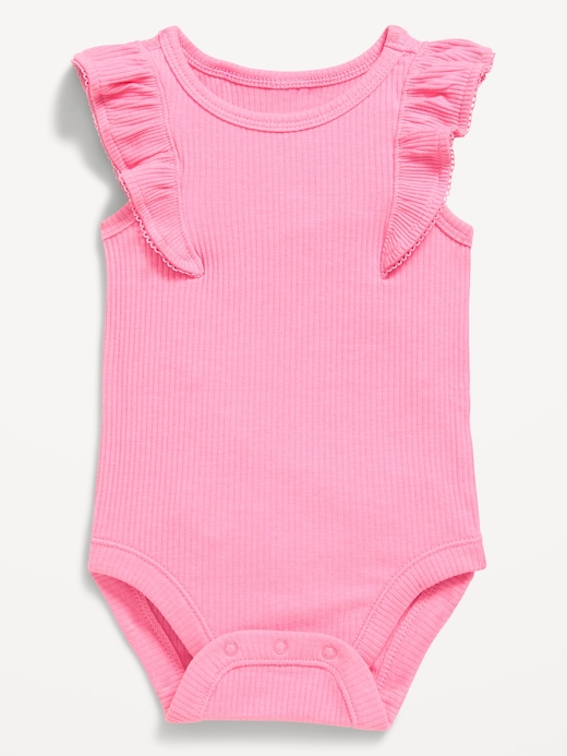 Ruffle Ruffle-Trim Ribbed Bodysuit for Baby on clearance at Old Navy — 50% off